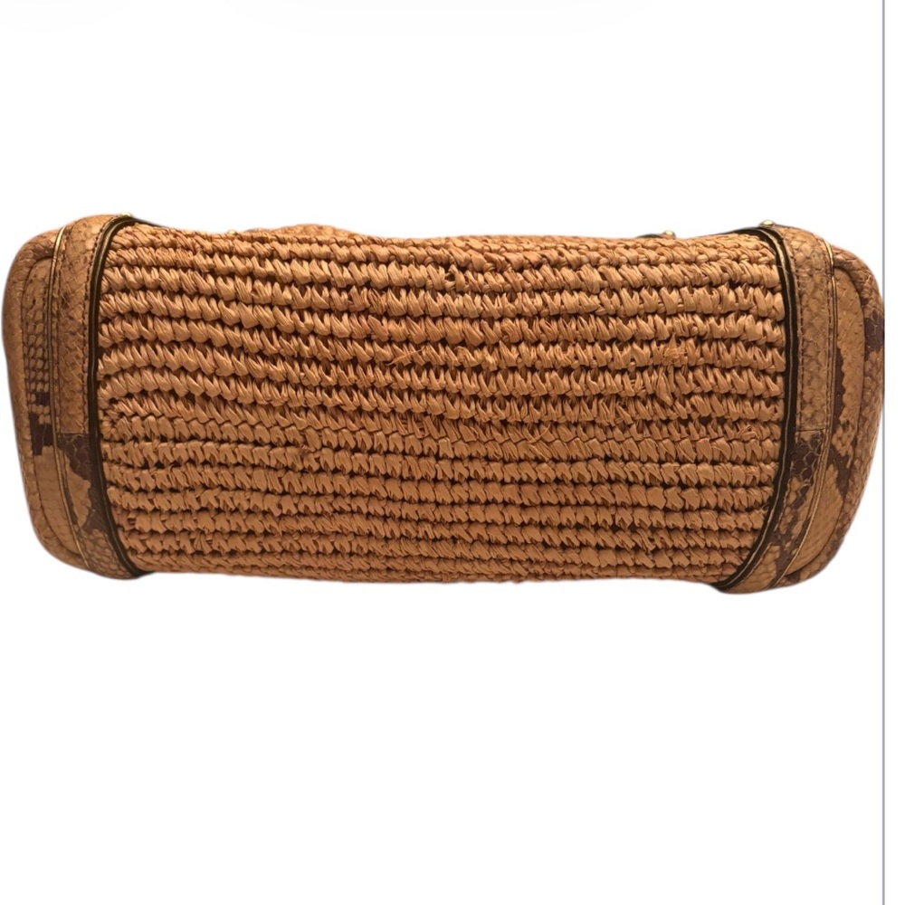 Coach Python Straw Natalie Tote 16839 - image 11